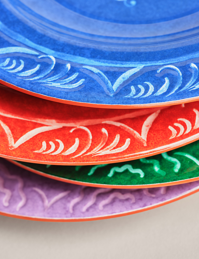 Set of 4 Boho Picnic Side Plates
