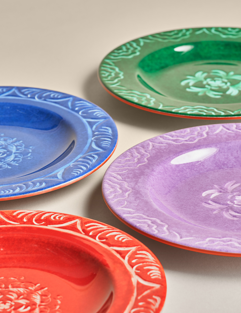 Set of 4 Boho Picnic Side Plates