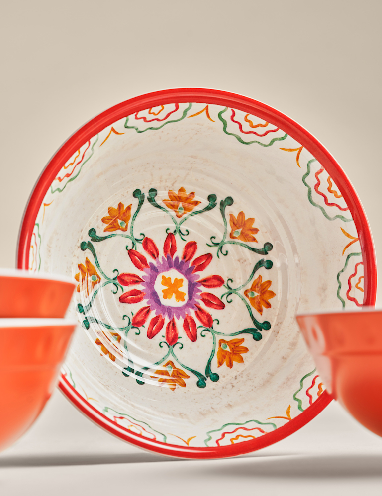 Set of 4 Boho Picnic Cereal Bowls