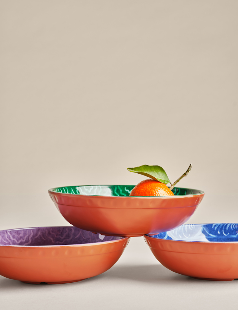 Set of 4 Boho Picnic Pasta Bowls