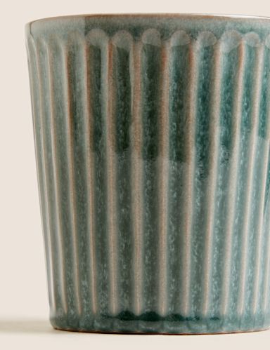 Ribbed Reactive Glaze Mug