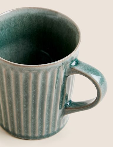 Ribbed Reactive Glaze Mug