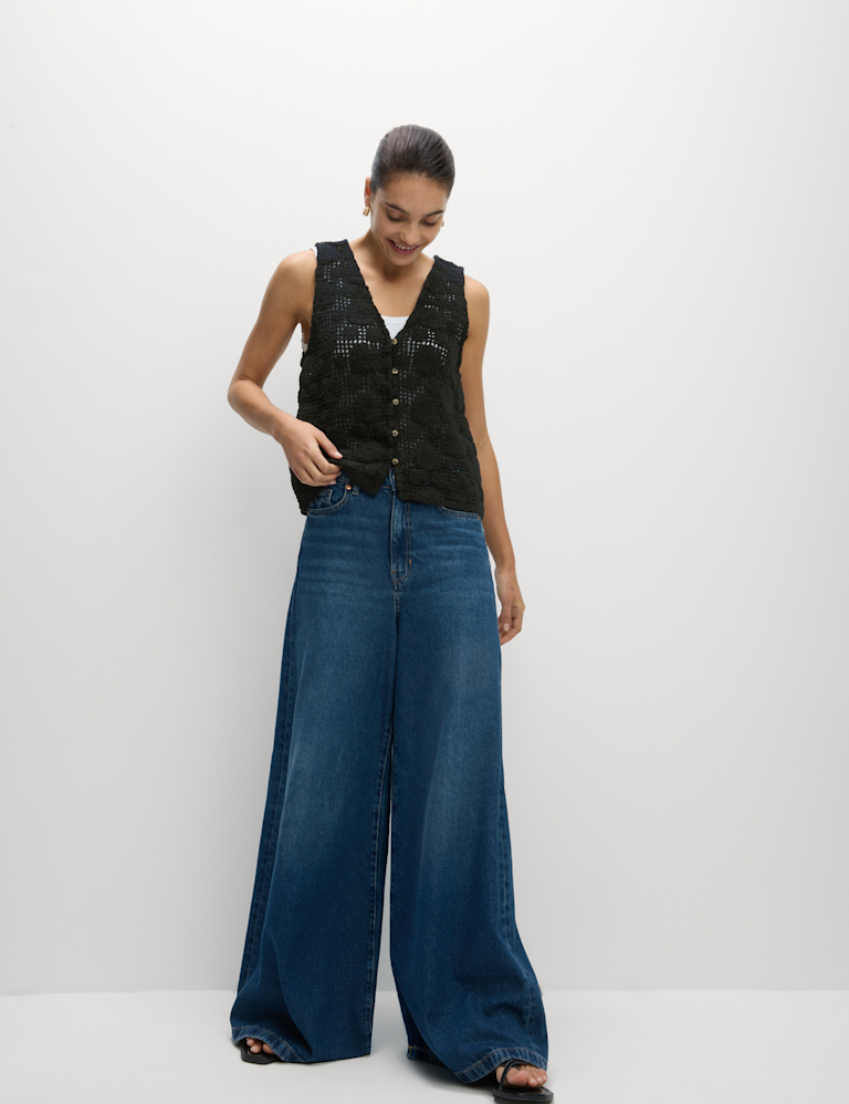 Pure Cotton Textured Vest