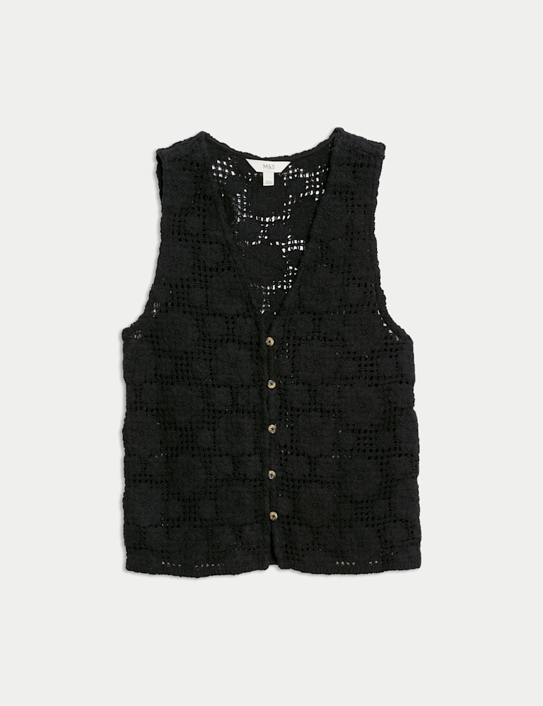 Pure Cotton Textured Vest