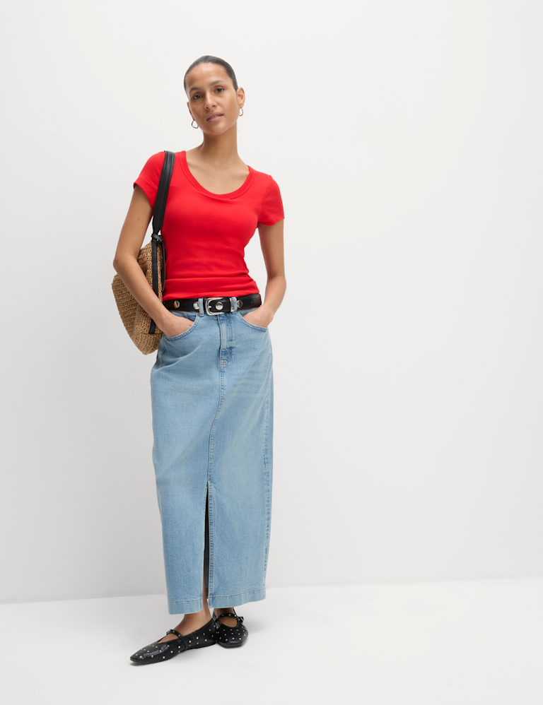 Cotton Rich Textured Slim Fit Bra Top