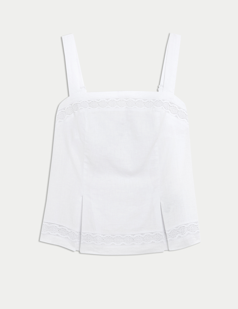 Linen Rich Strappy Cami Top