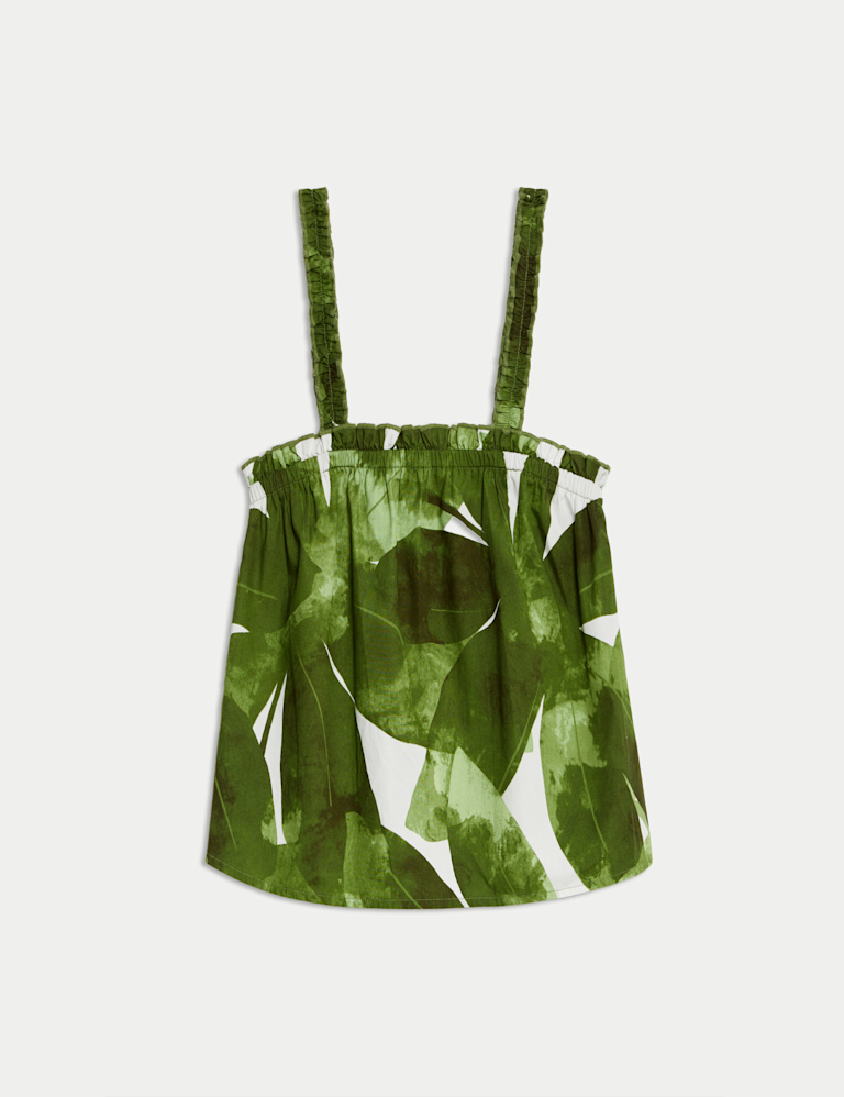 Pure Cotton Printed Strappy Vest