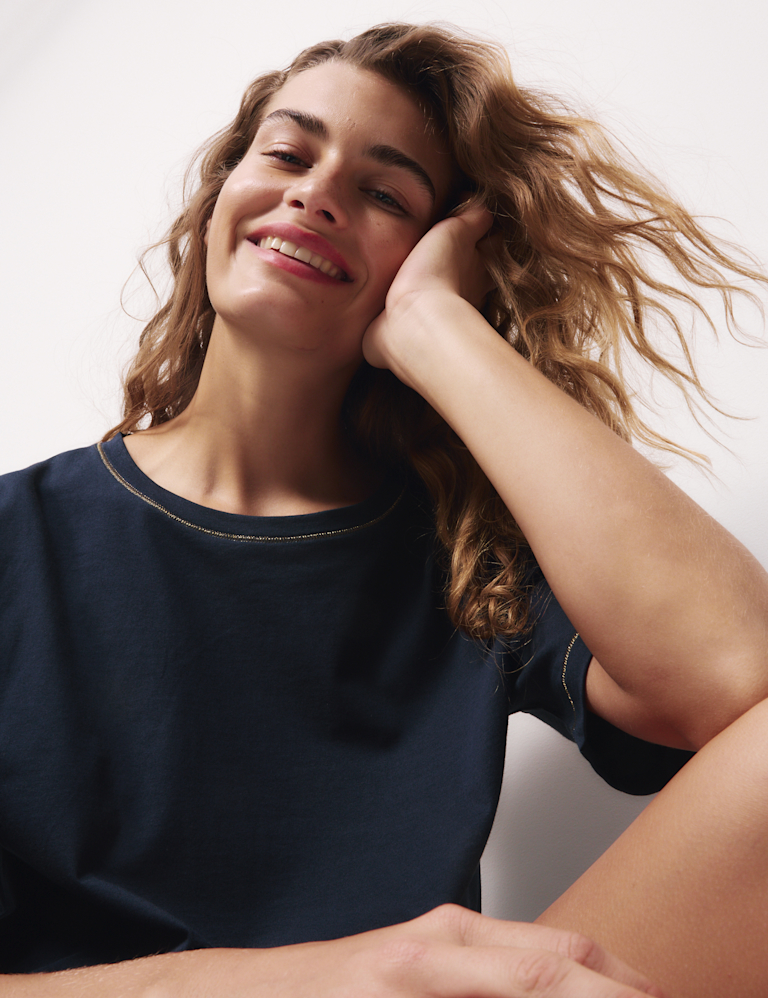 Pure Cotton Checked Shortie Set