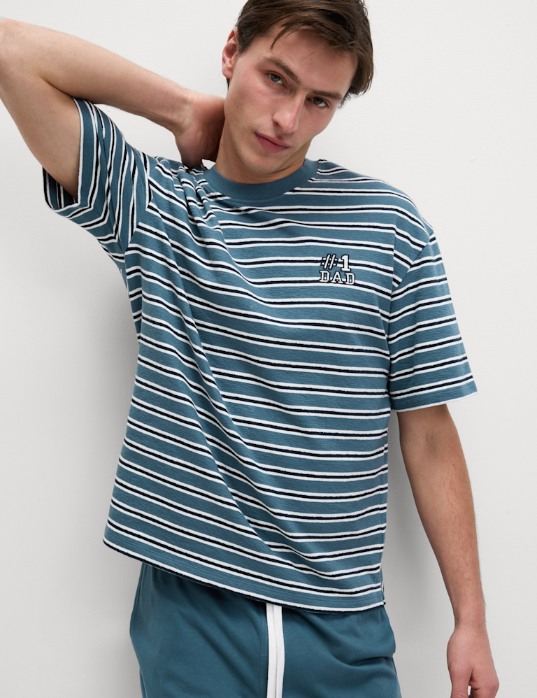 Pure Cotton Striped : 1 Dad Pyjama Set