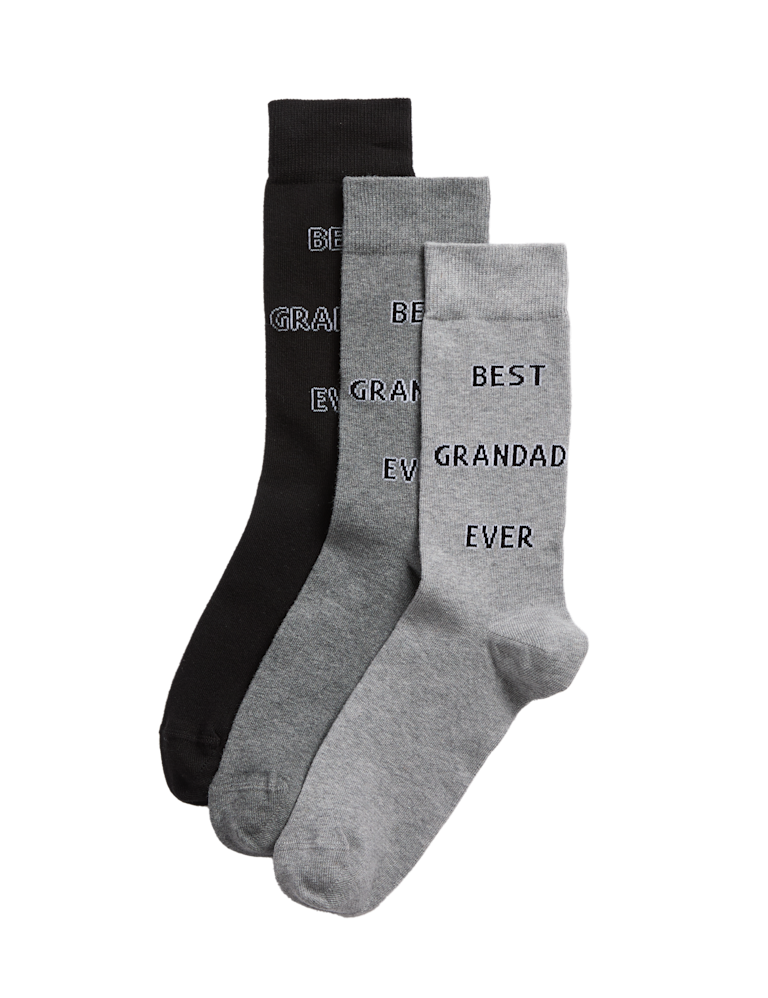 3pk Best Grandad Ever Socks