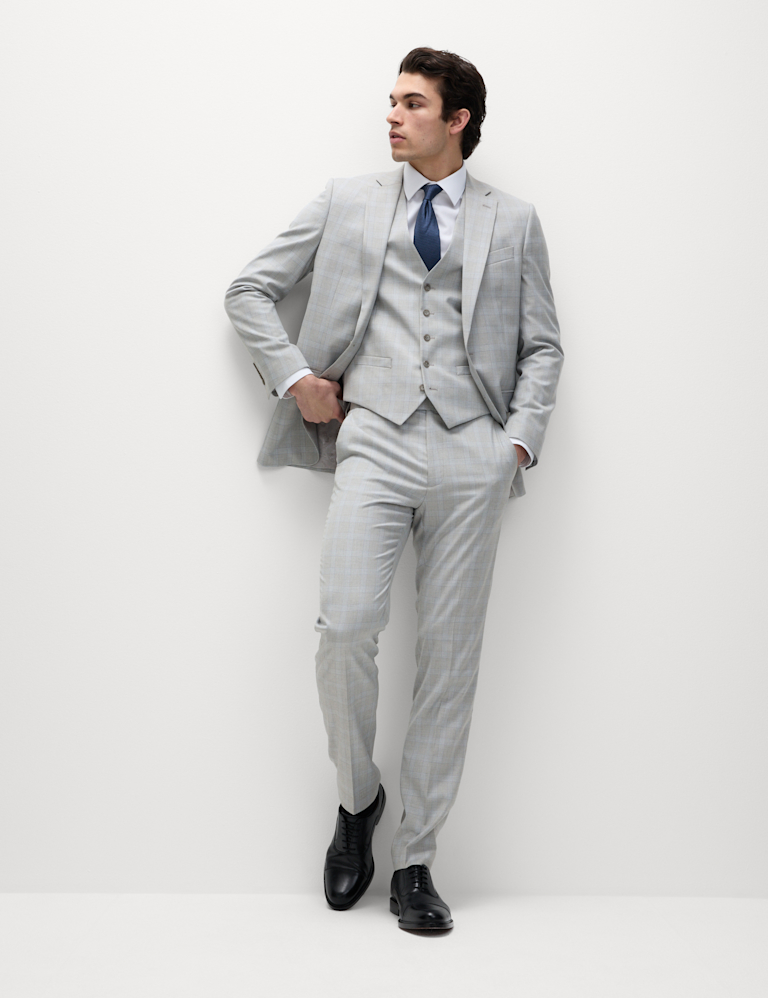 Tailored Fit Check Suit Jacket