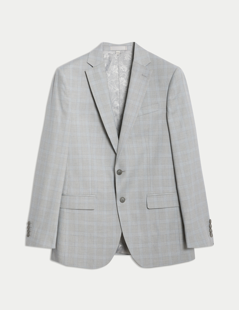 Tailored Fit Check Suit Jacket