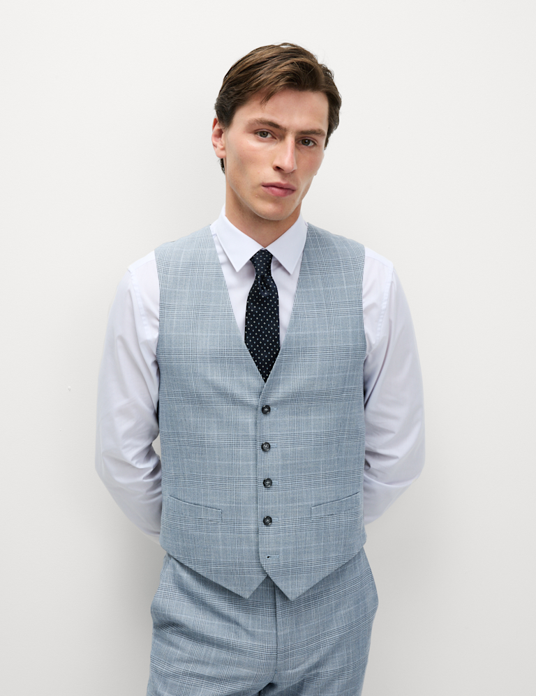 Slim Fit Check Waistcoat