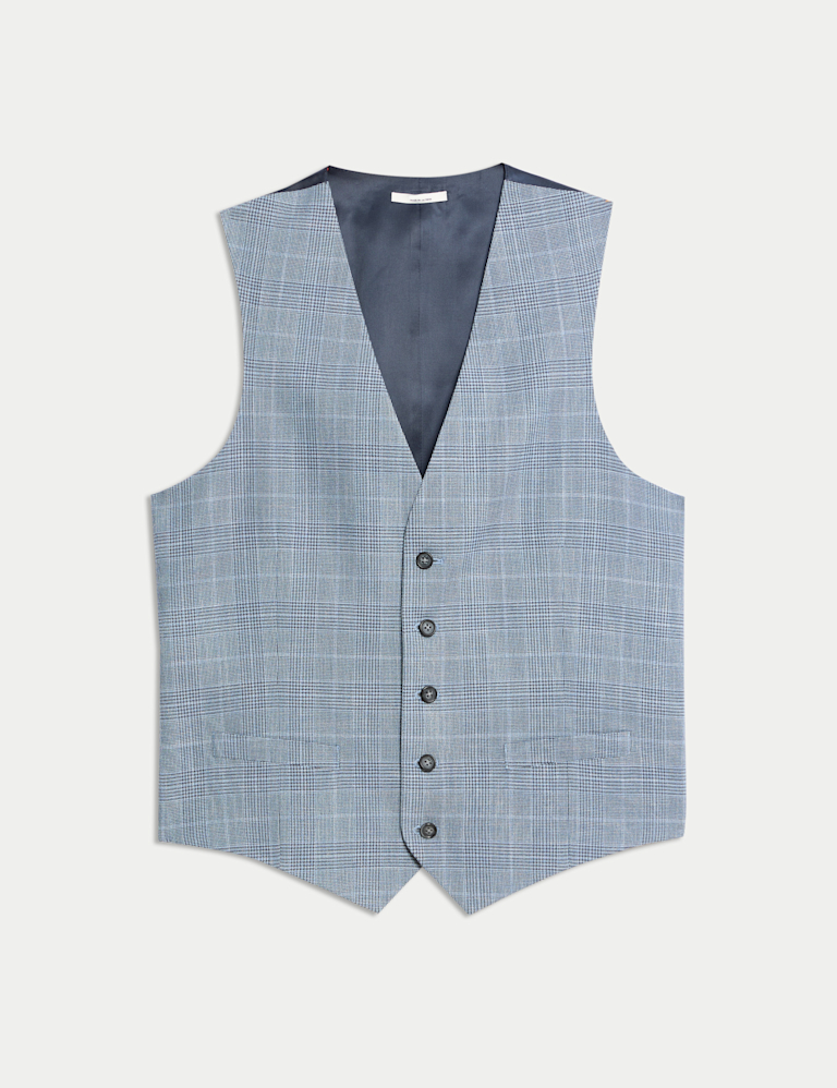 Slim Fit Check Waistcoat