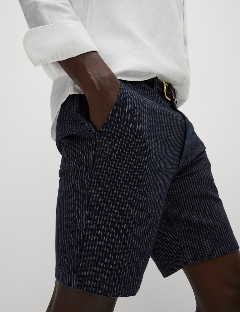 Half-Elasticated Waist Chino Shorts