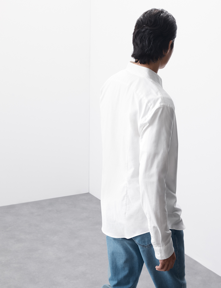 Slim Fit Cotton Rich Oxford Shirt