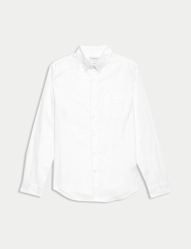 Slim Fit Cotton Rich Oxford Shirt