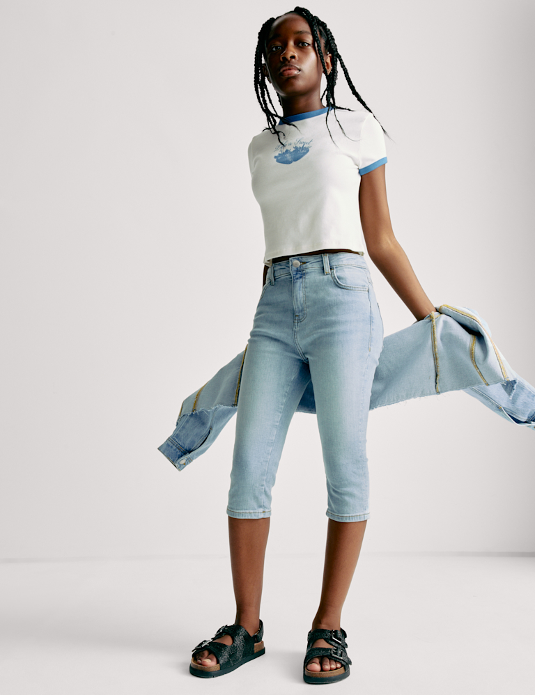 Skinny Capri Denim Jeans (6-16 Yrs) Skinny Capri Denim Jeans (6-16 Yrs)