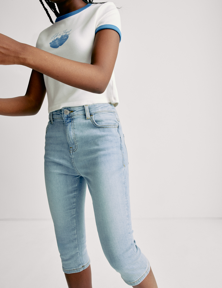 Skinny Capri Denim Jeans (6-16 Yrs)