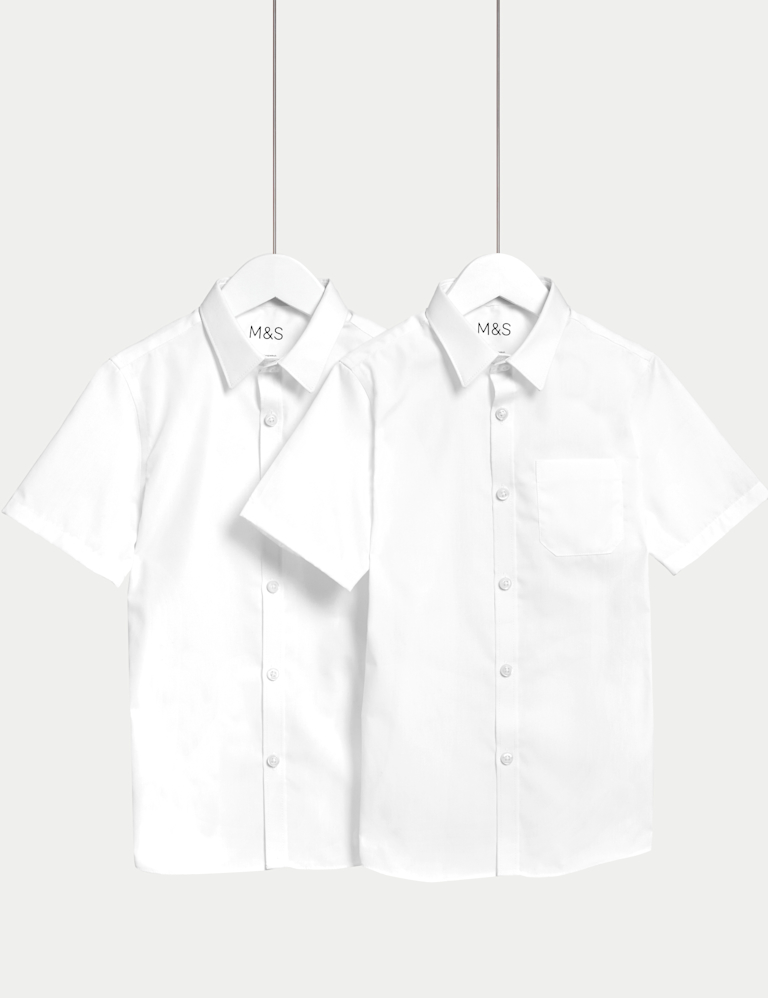 2pk Boys’ Non-Iron School Shirts (2-18 Yrs)