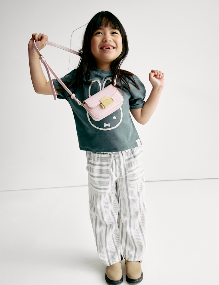 Linen Rich Striped Trousers (2-16 Yrs)