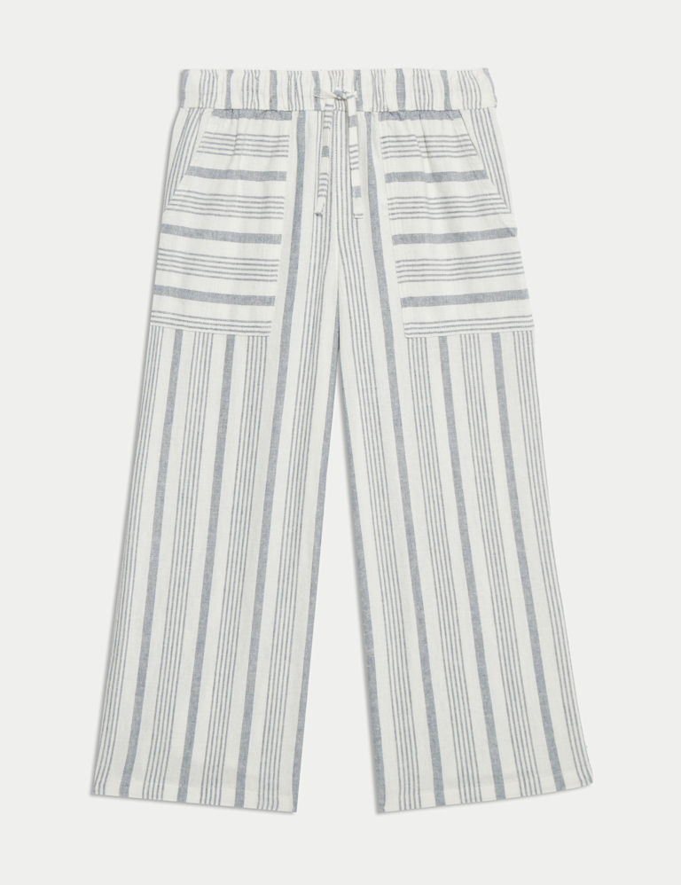 Linen Rich Striped Trousers (2-16 Yrs)