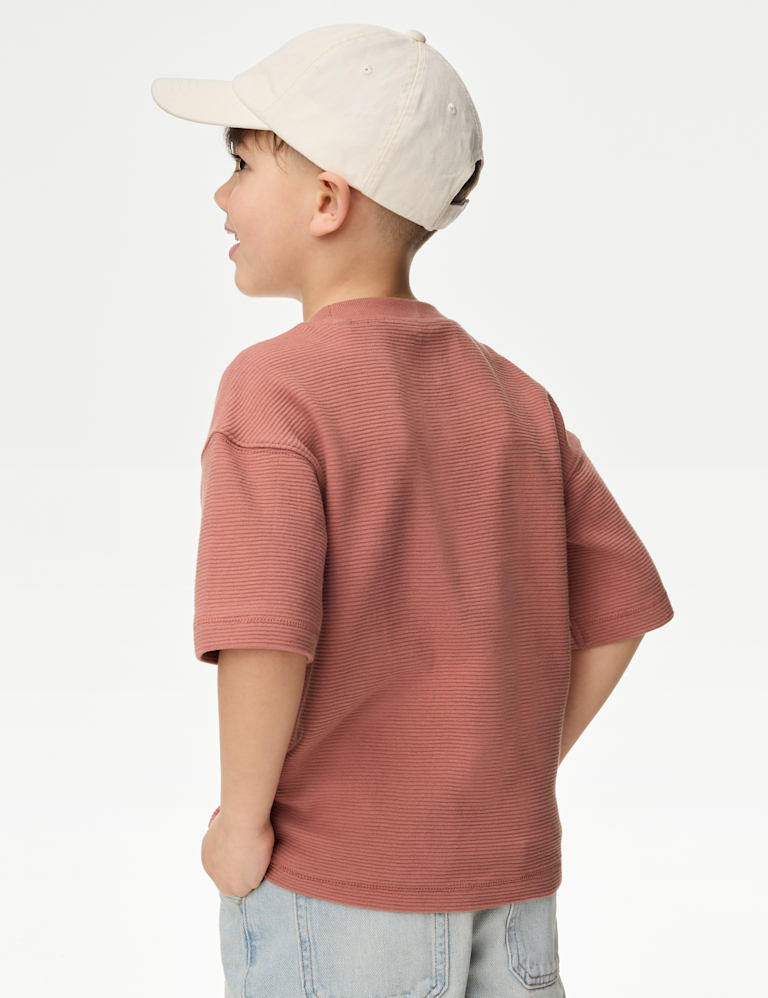 Pure Cotton Textured T-Shirt (1-7 Yrs)