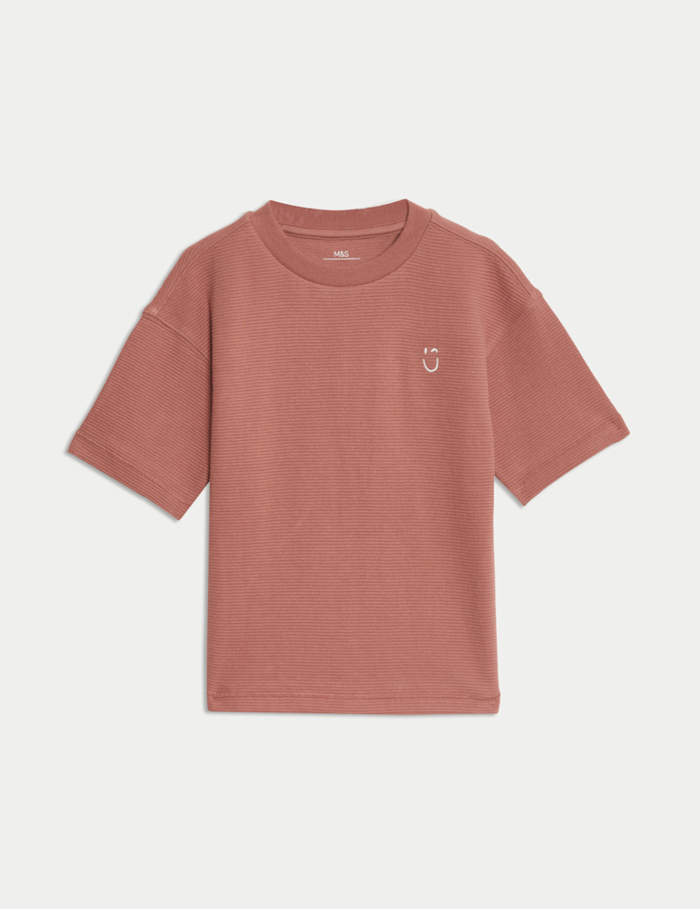 Pure Cotton Textured T-Shirt (1-7 Yrs)