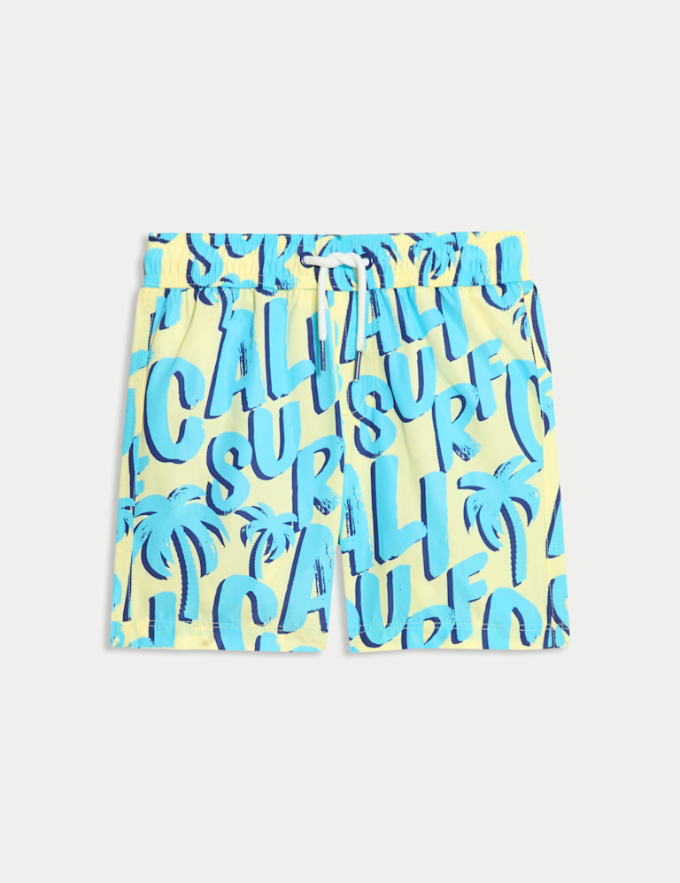 Cali Surf Print Swim Shorts (2-8 Yrs)