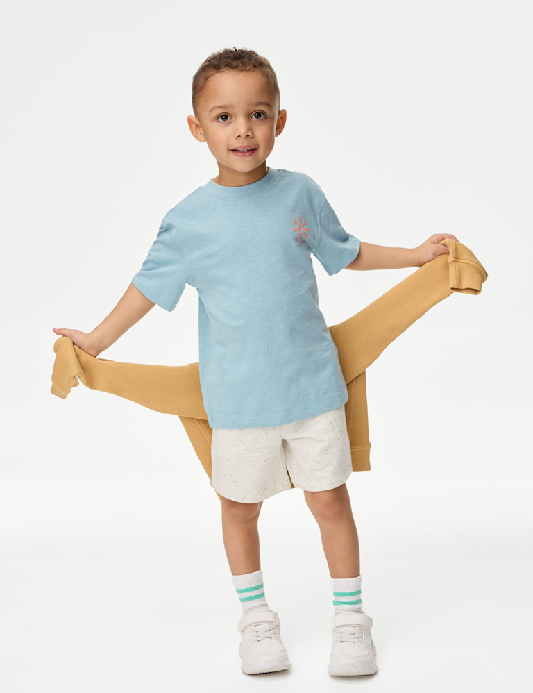 Pure Cotton Graphic Slogan T-Shirt (2-8 Yrs)