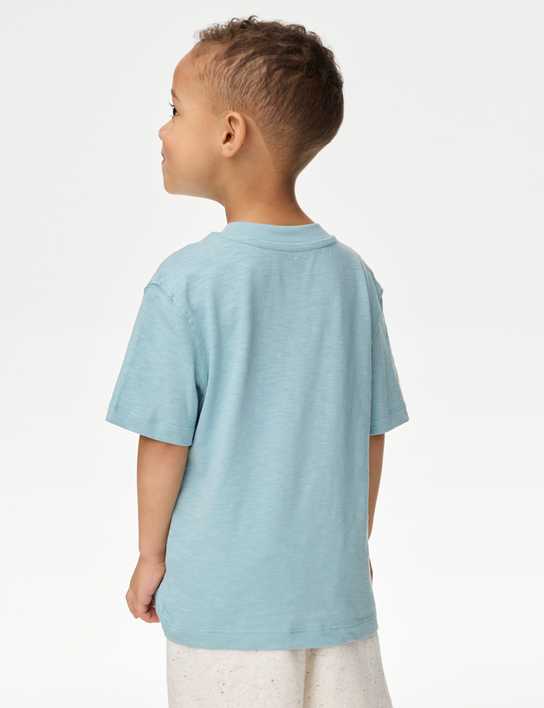 Pure Cotton Graphic Slogan T-Shirt (2-8 Yrs)