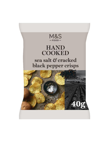 Hand Cooked  Sea Salt & Cracked Pepper Crisps