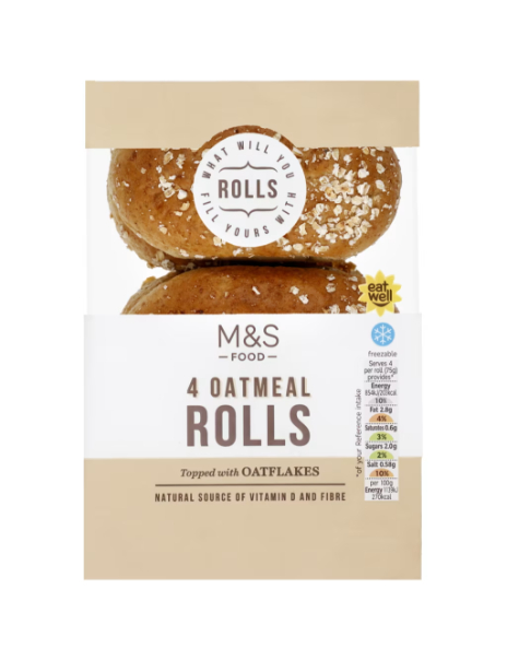4 Oatmeal Rolls