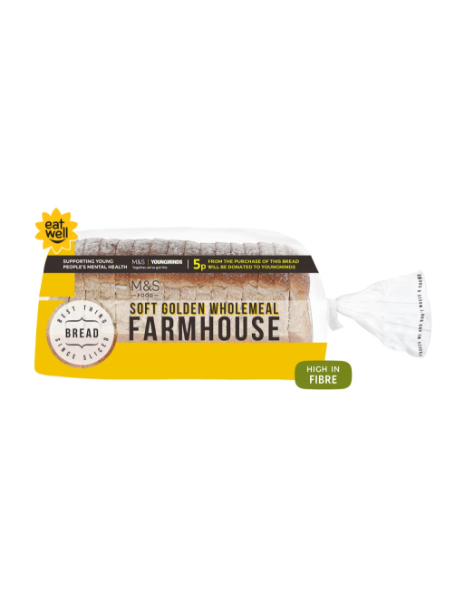 Soft Golden Wholemeal Farmhouse Bread Loaf