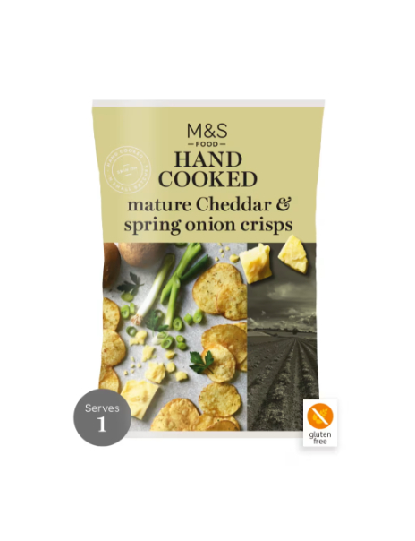 Hand Cooked Mature Cheddar and Onion Crisps