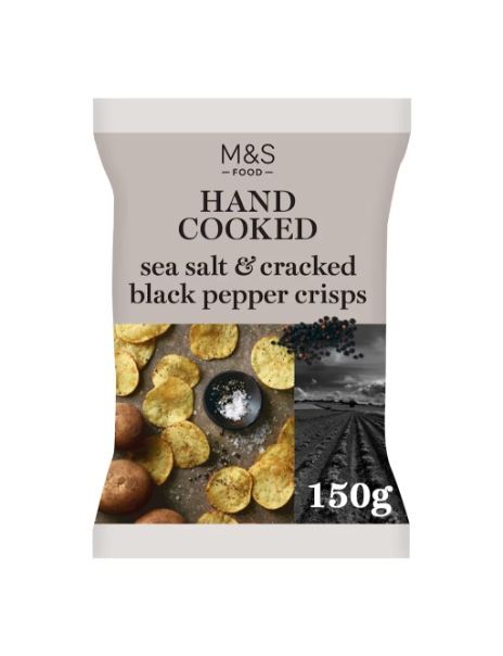 Hand Cooked Sea Salt&Cracked Black Pepper Crisps