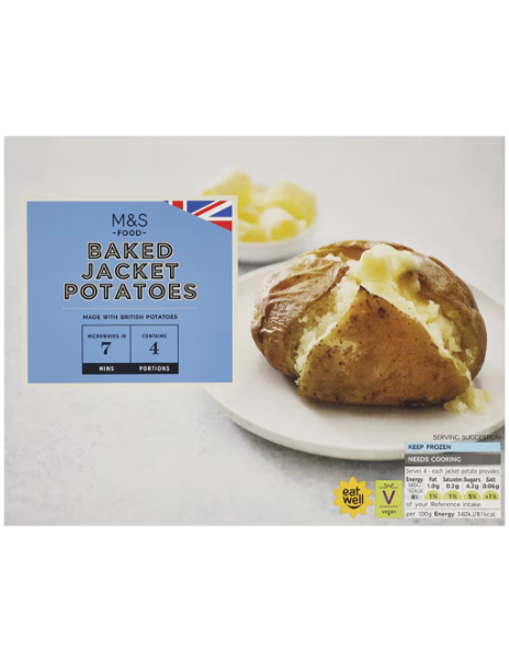 4 Baked Jacket Potatoes