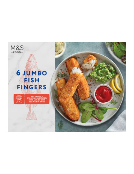 Jumbo Breaded Cod Fish Fingers