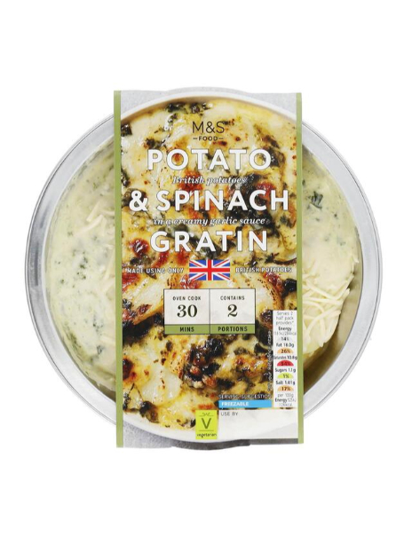 Spinash And Potato Gratin