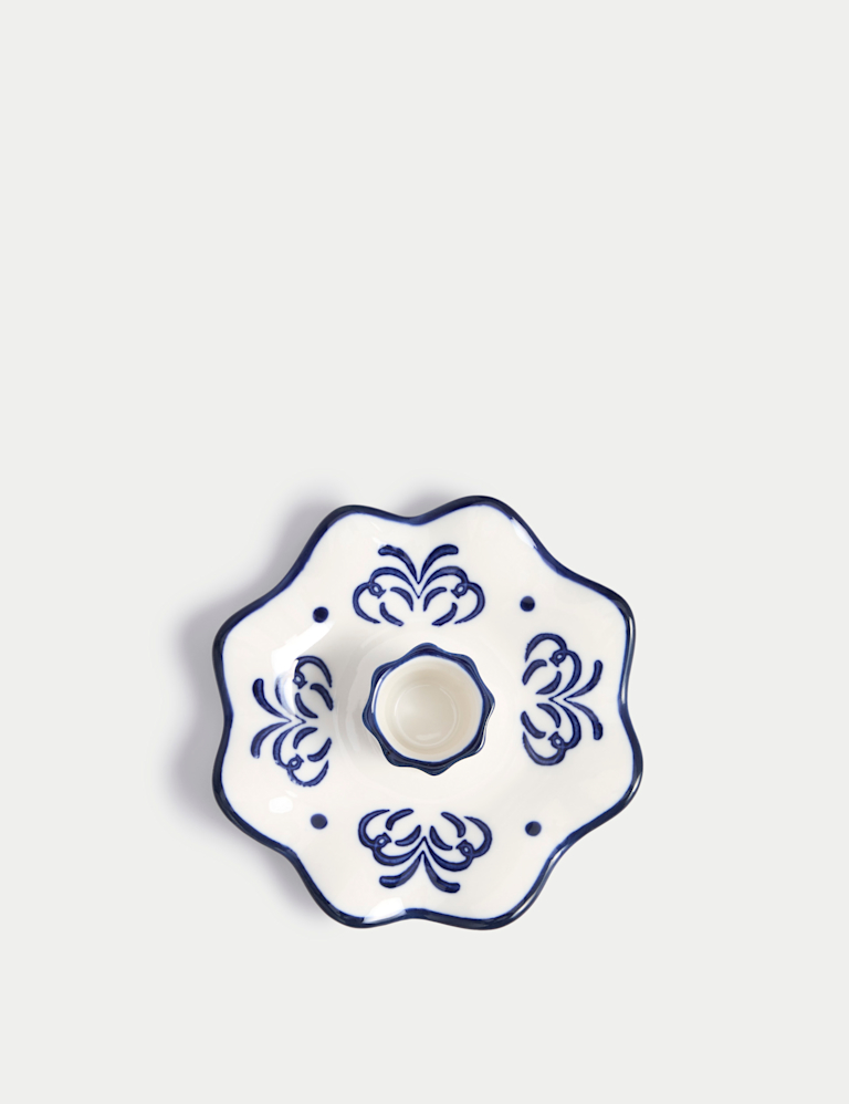Floral Ceramic Dinner Candle Holder