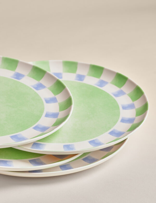 Set of 4 Summer Brights Picnic Dinner Plates