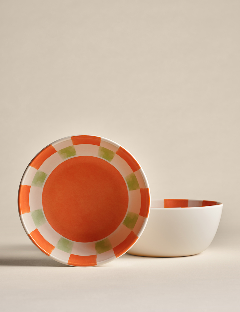 Set of 4 Summer Brights Picnic Cereal Bowls