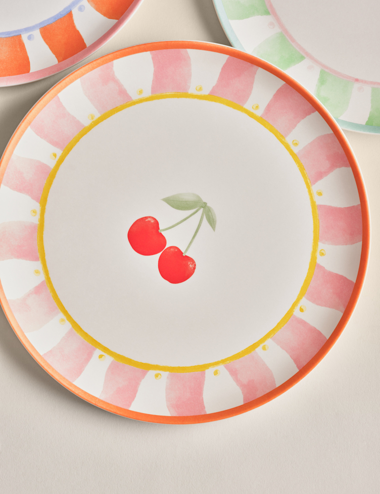 Set of 4 Summer Brights Icon Picnic Side Plates