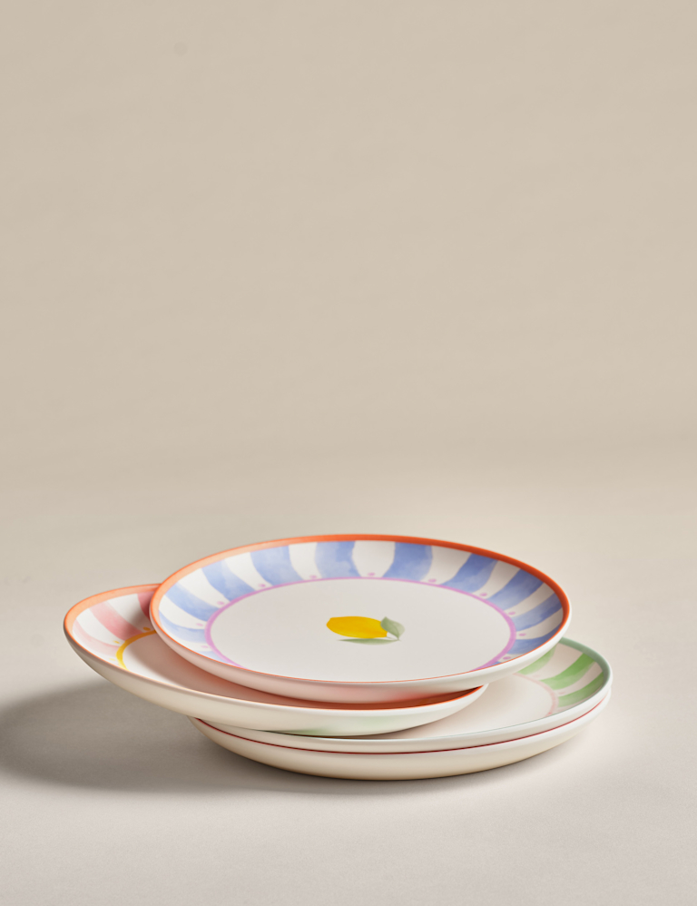 Set of 4 Summer Brights Icon Picnic Side Plates