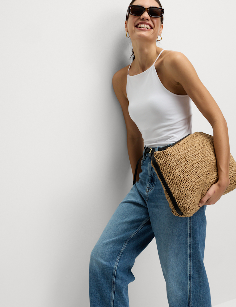 Cotton Rich Racer Neck Vest