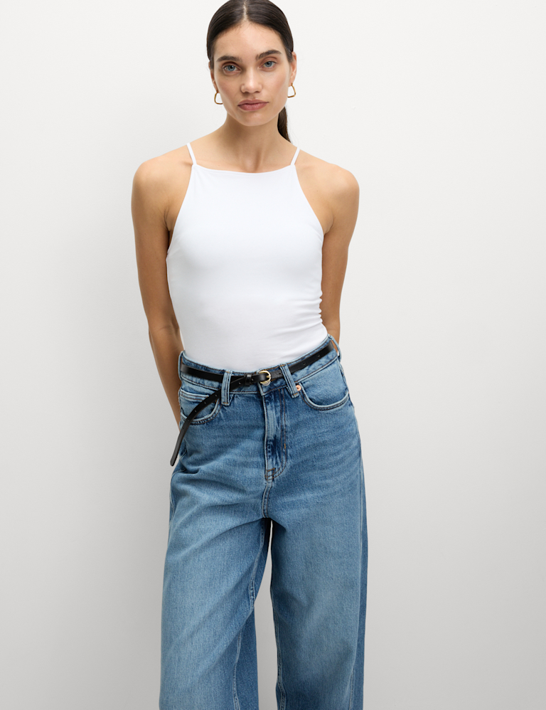 Cotton Rich Racer Neck Vest