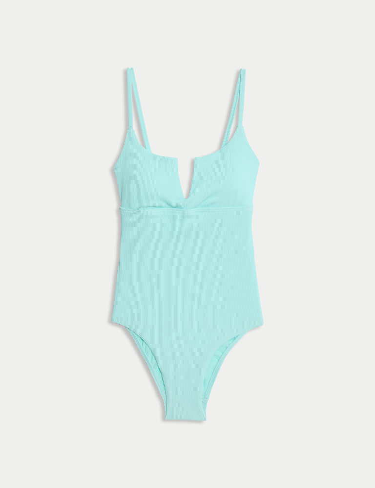 360 Tummy Control Ribbed V-Front Swimsuit