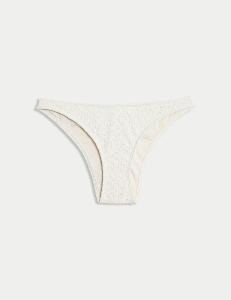 Broderie High Leg Bikini Bottoms