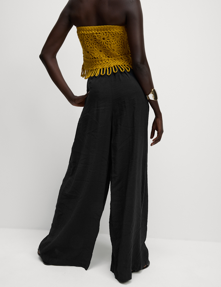 Pleated Palazzo Trousers