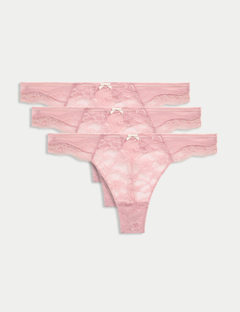 3pk Jasmine Lace Thongs